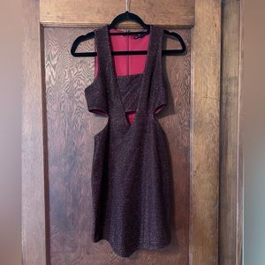 Express cut out red dress